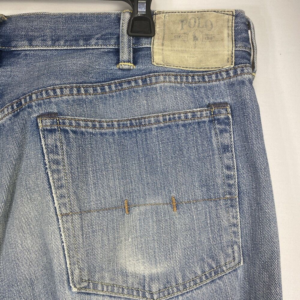 Polo Ralph Lauren Mens Jeans Size 38x30 Blue Straight Leg Classic Fit Denim